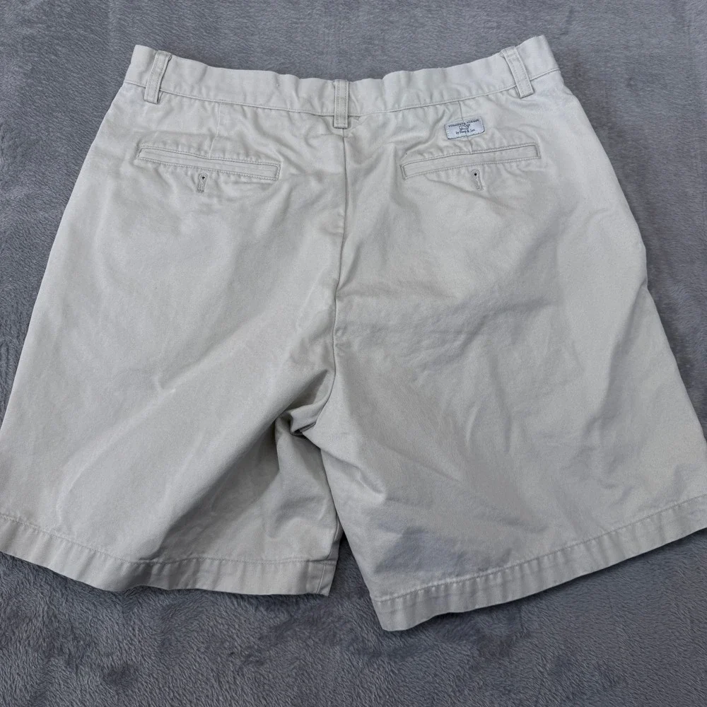 Vineyard Vines Breaker Shorts Mens Size 35 Khaki Tan Cotton Twill